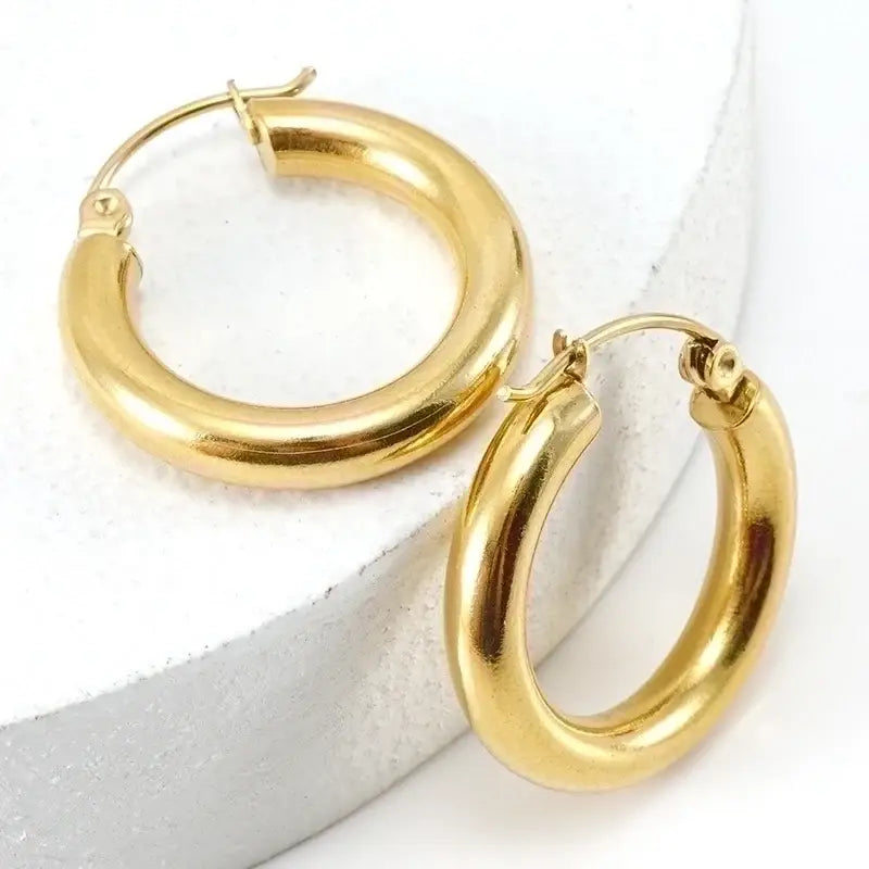Stainless Steel Hoop Earrings